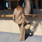 Jogginganzug Damen sportlich elegantes Zweiteiler-Set