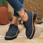 Damen Komfortable Schnürschuhe mit robustem Profil