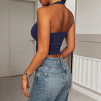 Damen modernes Trägertop mit Neckholder-Design und figurfreundlichem Schnitt R&B