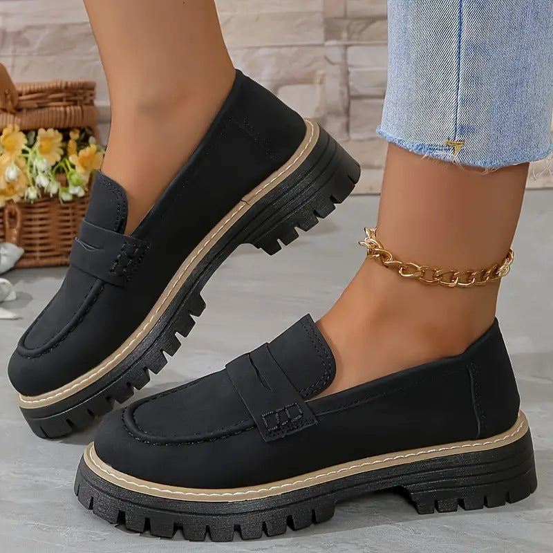 R&B | Britischen Stil Frauen Schuhe dicke Ferse dicke Sohle