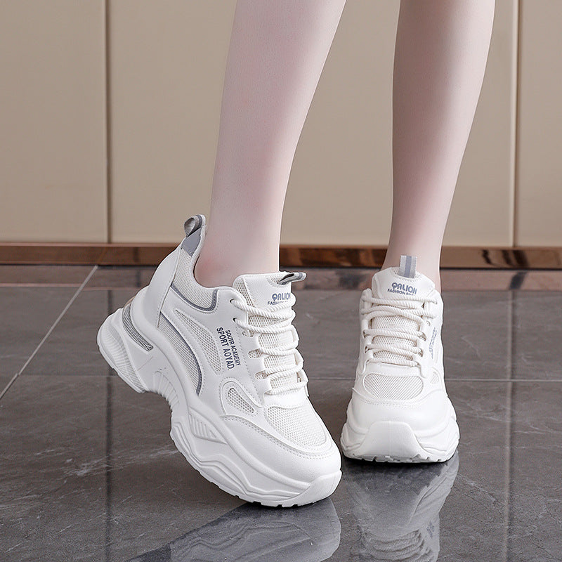 Damen Modische Sneakers mit dicker Plattform und atmungsaktiver Oberseite R&B