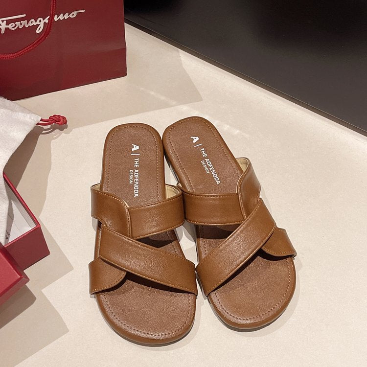 Damen modische Sandalen mit Pompons R&B