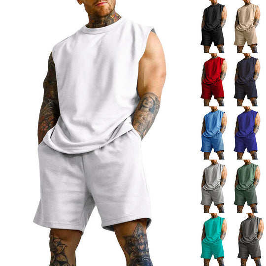 Herren sportliches Kurzarm-Set aus atmungsaktivem Material R&B