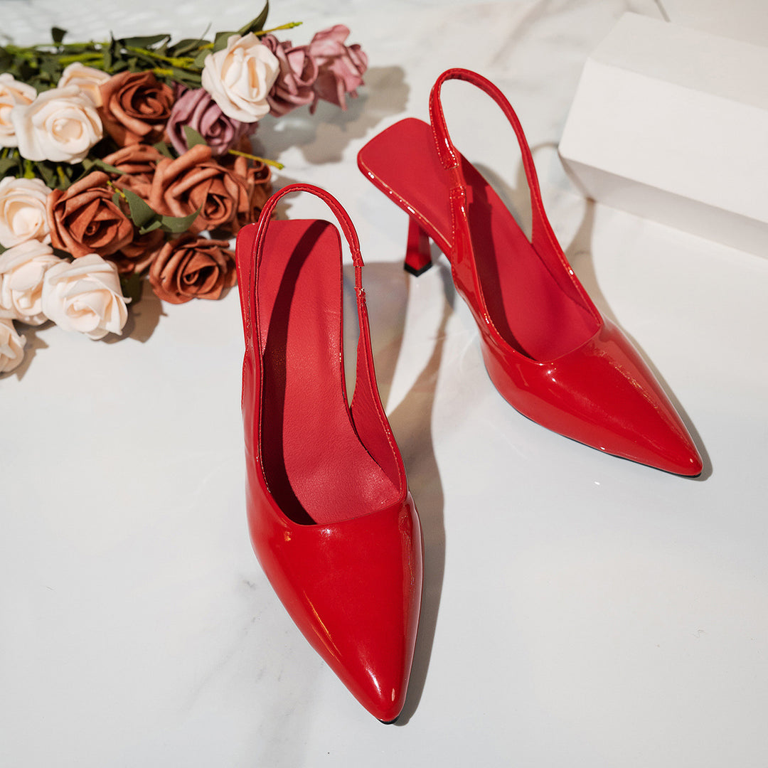 Damen Slingback Pumps mit spitzem Zehenbereich R&B