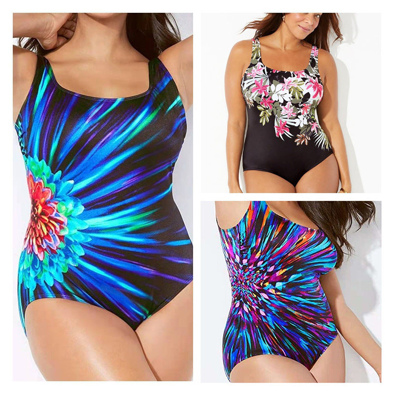 Damen Eleganter Badeanzug mit floralem Design und stützendem Schnitt R&B