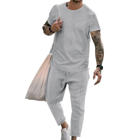 Herren sportliches Set aus hochwertiger Baumwolle mit funktionalem Design und atmungsaktiver Struktur R&B