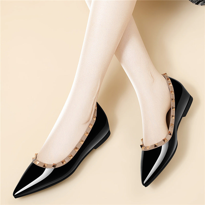 Damen elegante spitze Ballerinas mit Nieten R&B
