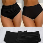 Damen Hochtaillierte Bikini-Hose mit vielseitigem Raffungselement und figurformendem Schnitt R&B