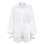 Damen Lässiges Oberteil und Shorts Set mit luftiger Passform R&B
