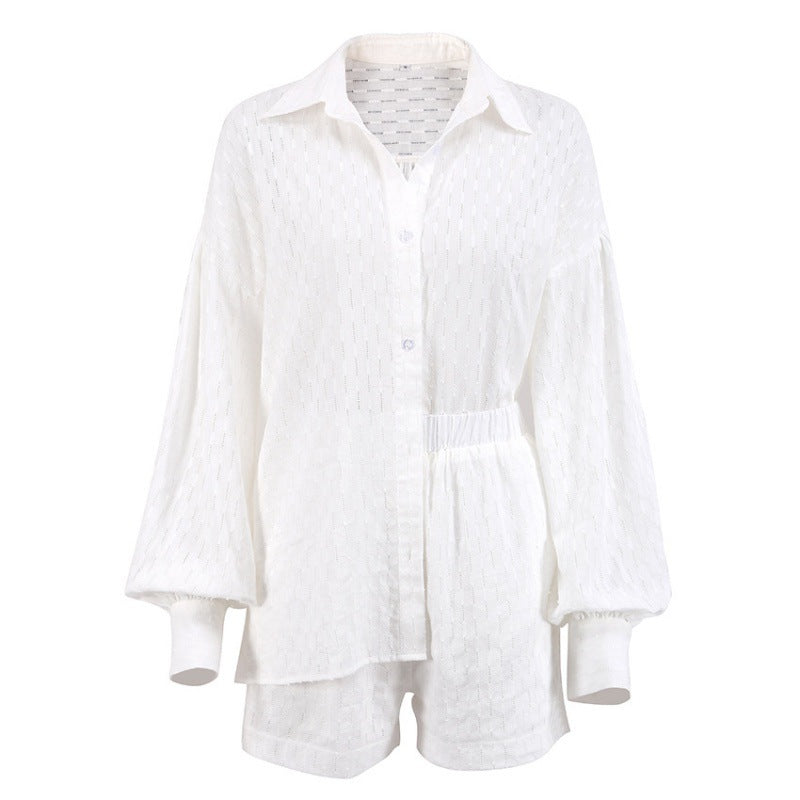 Damen Lässiges Oberteil und Shorts Set mit luftiger Passform R&B