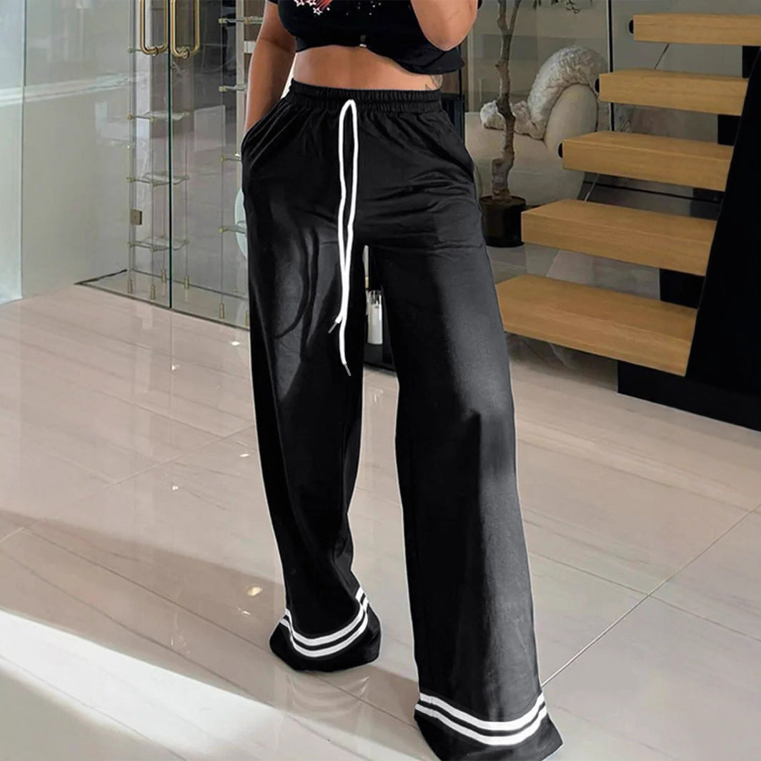 Damen Weite Freizeithose mit elastischem Bund und seitlichen Taschen R&B