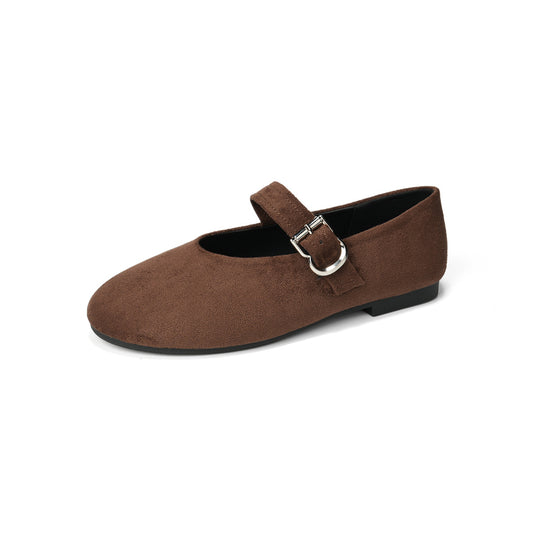 Damen Ballerinas mit elegantem Riemchen und modischer Schnallenapplikation R&B