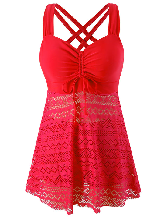 Damen Schwimmkleid mit raffinierter Rückenpartie und sehr elastischer Stoffqualität R&B