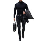Herren Rollkragenpullover aus weichem Stretchmaterial