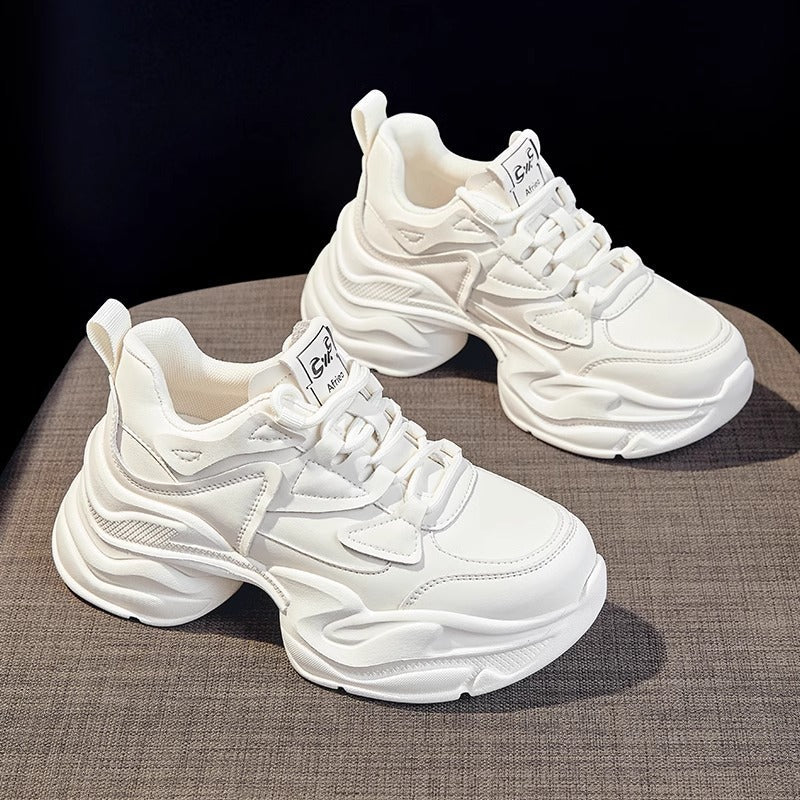 Damen modische Chunky Sneakers mit atmungsaktiver Oberflächenstruktur R&B