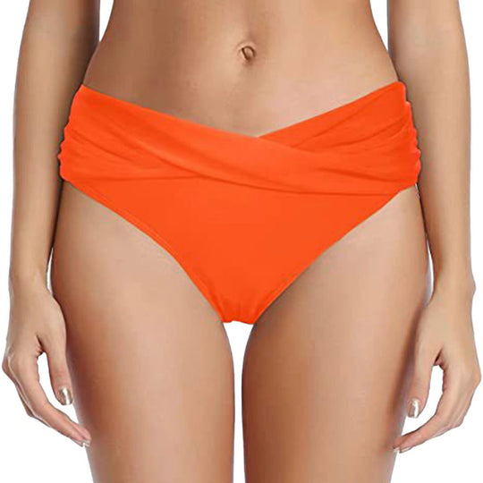 Damen Hochgeschnittenes Bikini-Höschen mit Wickel-Design R&B