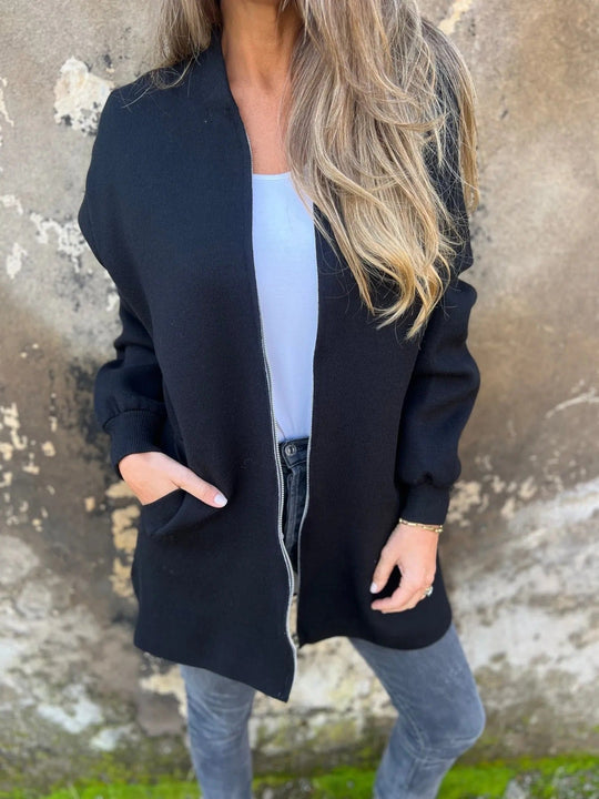 R&B | Hoodie Relaxed Fit Reißverschluss Mittellang mit Taschen