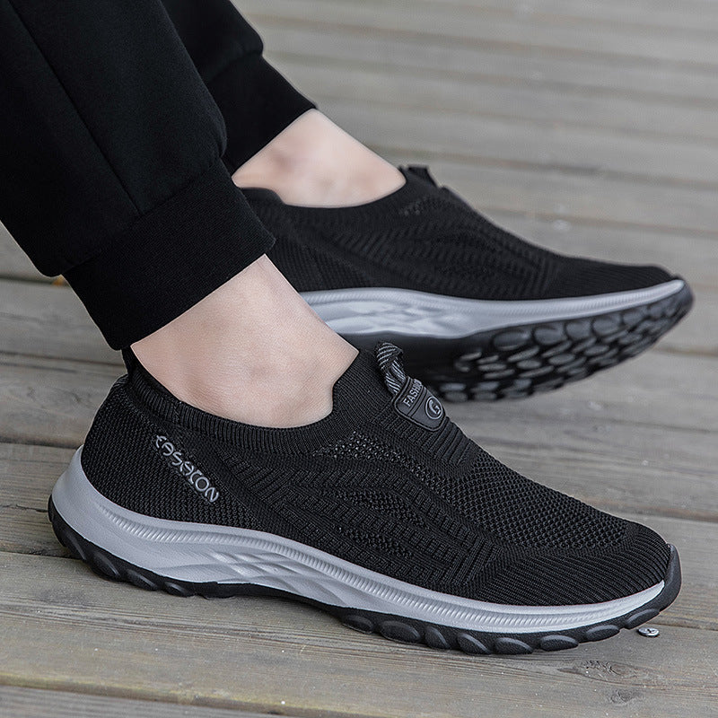 Damen Sportliche Slip-On Sneakers mit atmungsaktiver Mesh-Oberfläche R&B