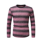 Herren Langarmshirt aus strukturiertem Material mit modischem Streifenmuster R&B