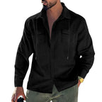Herren Cord-Jacke mit praktischen Taschen und klassischem Schnitt R&B