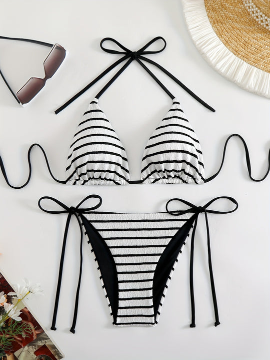Damen Streifen Bikini Set R&B