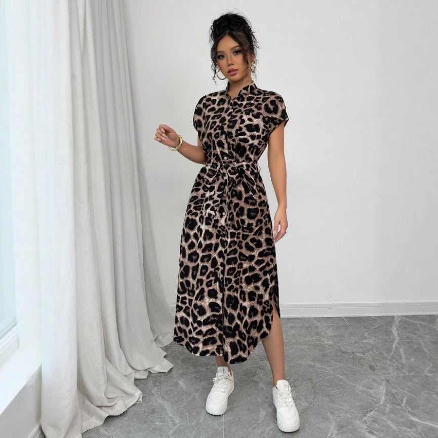 Damen Maxikleid mit Tiermuster R&B