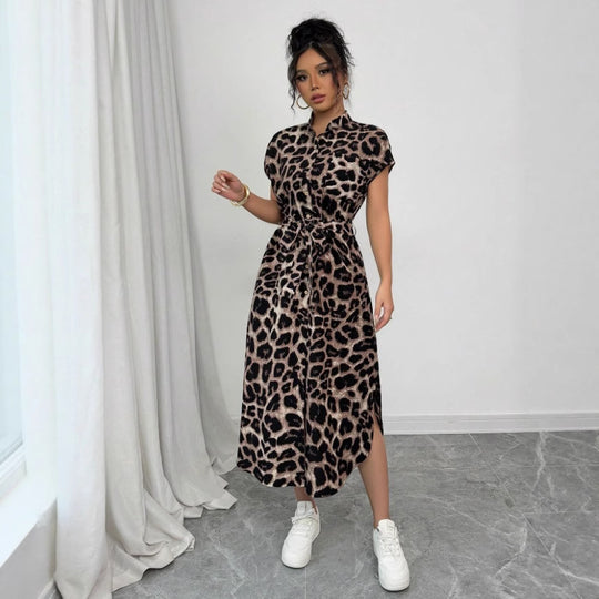 Damen Maxikleid mit Tiermuster R&B