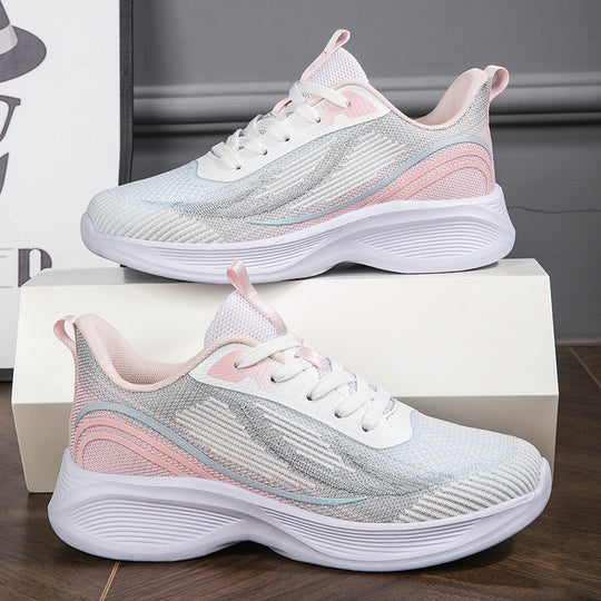 Damen Sportliche Laufschuhe mit atmungsaktiver Mesh-Oberfläche und dämpfender Sohle R&B