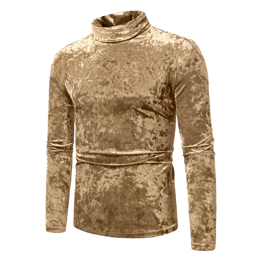 Herren Samt-Rollkragenpullover mit elegantem Design R&B