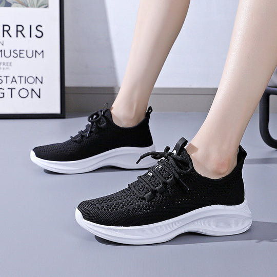 Damen Sportliche Freizeitsneaker mit atmungsaktiven Mesh-Einsätzen und dämpfender Sohle R&B