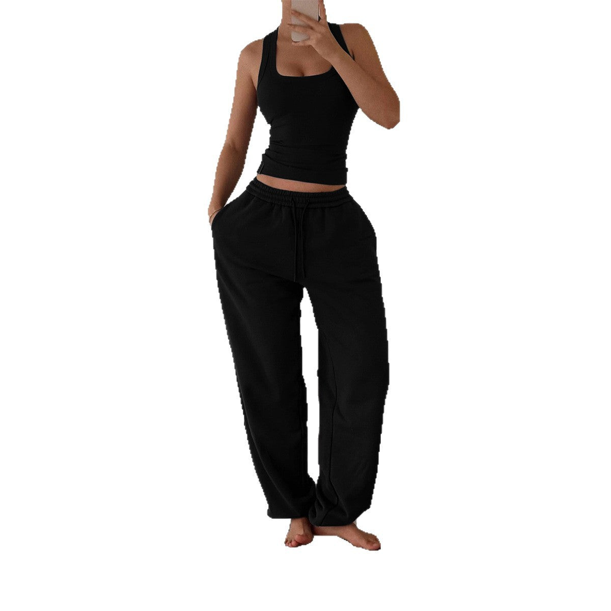 Damen Sportliches Trägershirt mit hochwertigem Rippenmuster R&B