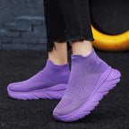 Damen Sportliche Strick-Sneaker mit elastischer Sohle R&B