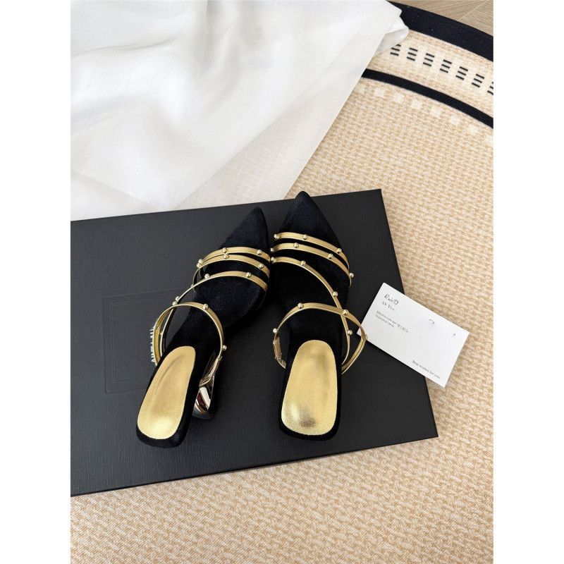 Damen elegante Zehentrenner-Sandalen mit dekorativen Riemen R&B