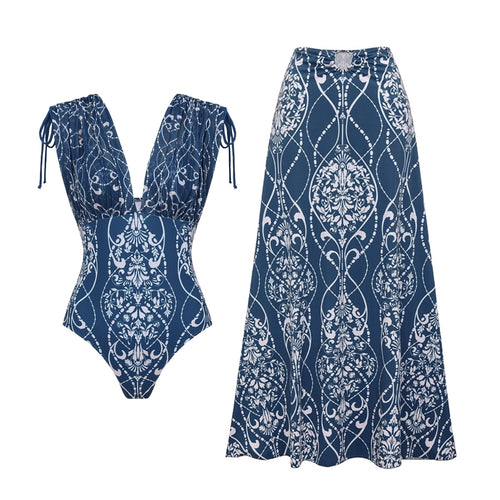 Damen eleganter Einteiler Badeanzug mit raffinierter Drapierung R&B