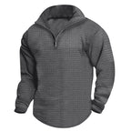 Herren Wärmeisolierter Pullover mit halbhohem Kragen und strukturierter Oberfläche R&B