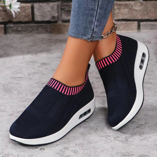Damen Atmungsaktive Slip-On Sneakers mit elastischem Kragen R&B