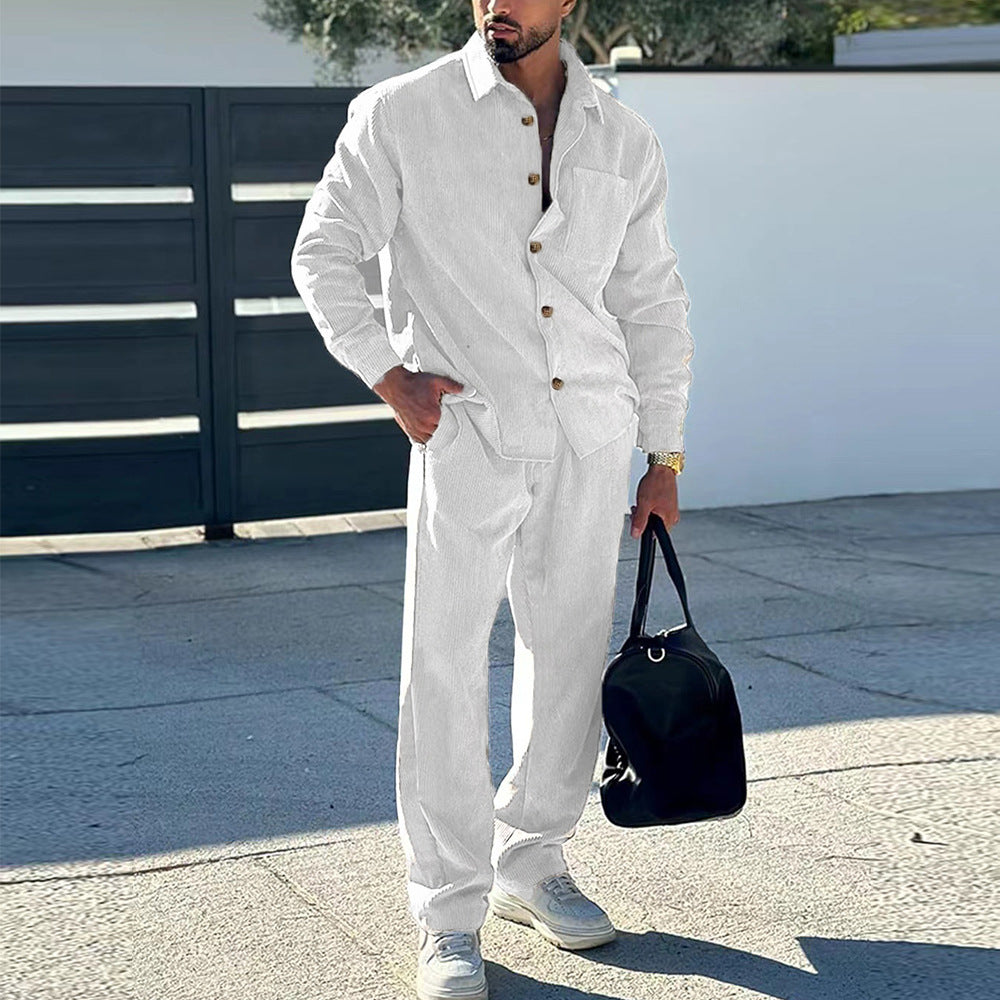 Herren lässiges Hemd und Freizeithose Set R&B