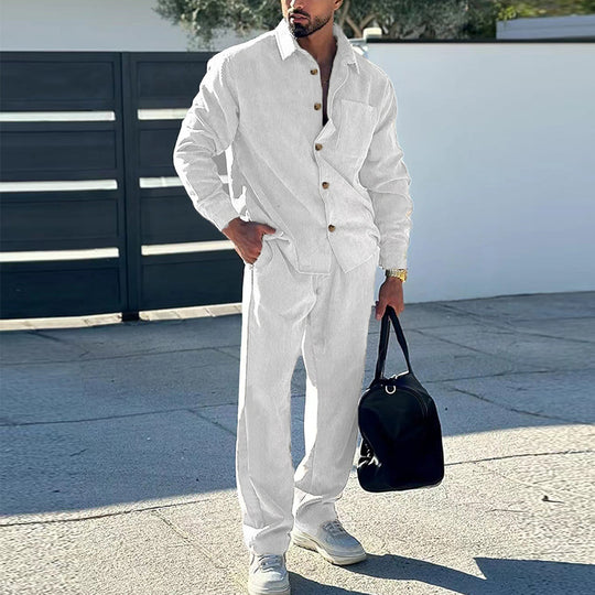 Herren lässiges Hemd und Freizeithose Set R&B