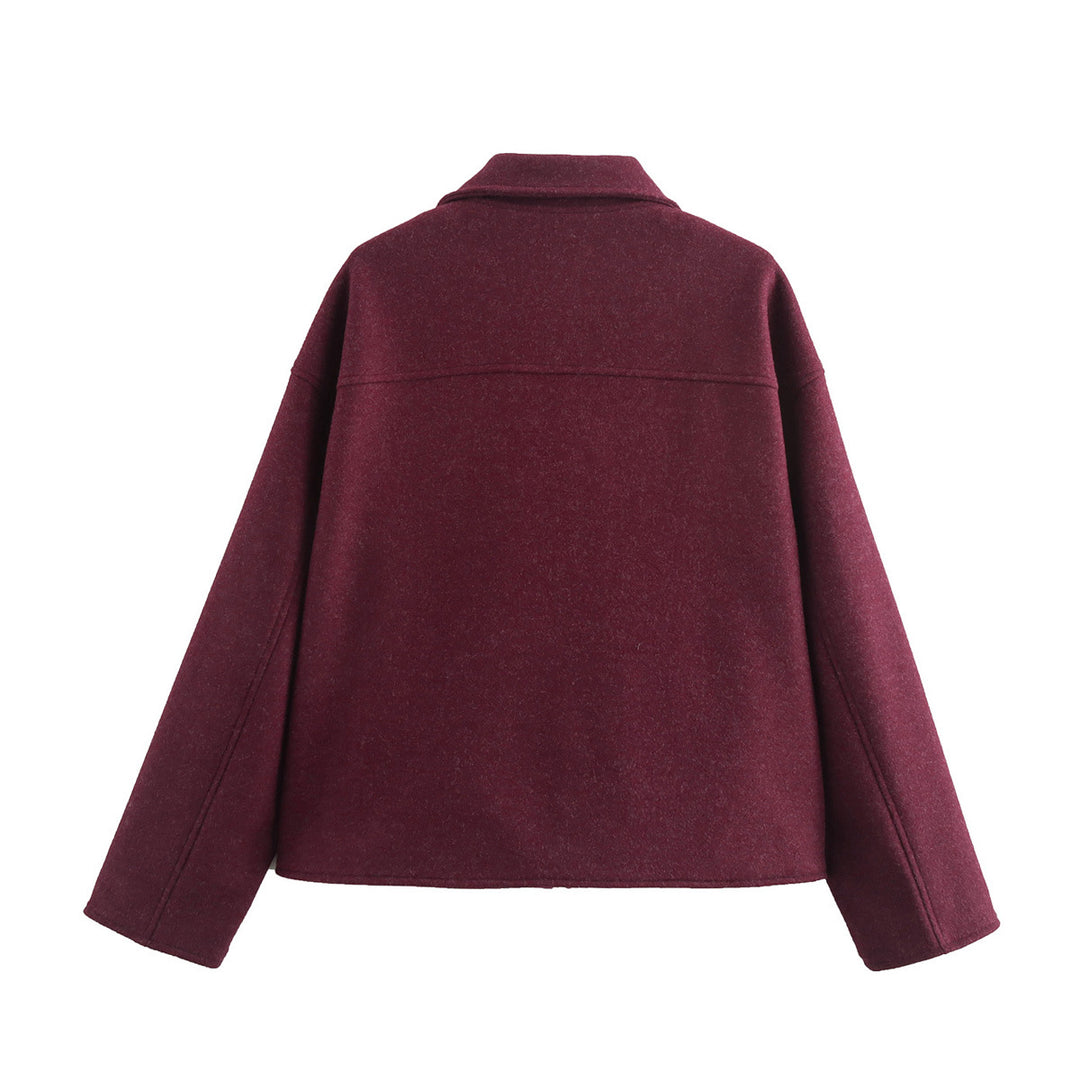 Damen cropped Utility-Jacke mit großen Taschen und modernem Schnitt R&B