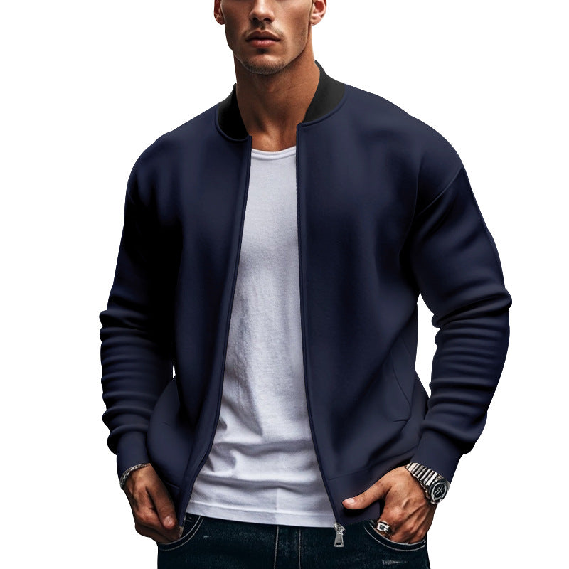 Herren Sportliche Bomberjacke mit hochschließendem Kragen R&B
