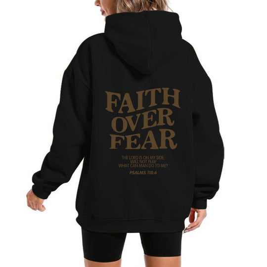 Damen Kapuzensweater mit motivierendem Schriftzug und bequemem Schnitt R&B