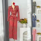 Damen Jumpsuit mit modischem Bindegürtel R&B