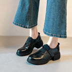 Damen Komfortable Schnürschuhe mit modischem Riemchen