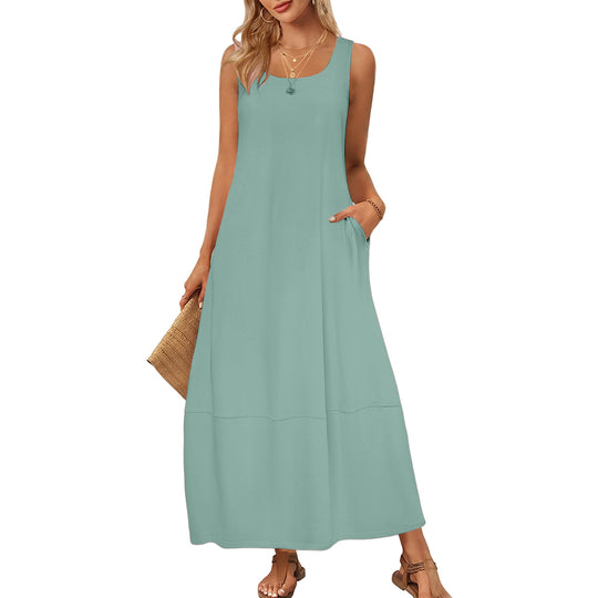 Damen Maxikleid im entspannten Schnitt mit praktischen Taschen R&B