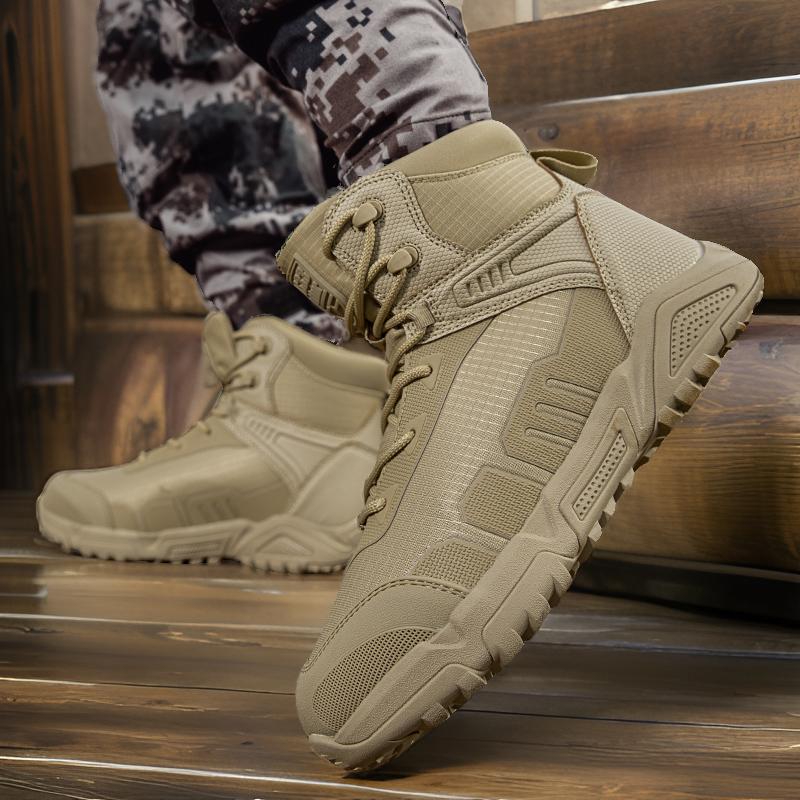 Herren Tactical Stiefel mit robuster Sohle und atmungsaktivem Obermaterial R&B