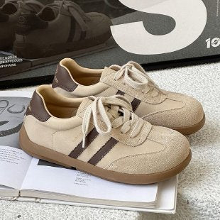 Damen Sneakers aus hochwertigem Wildleder mit modischem Farbakzent R&B