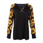 Damen Langarmshirt mit floralem Armdesign R&B