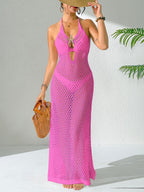 Damen transparenter Häkelstrandkleid R&B