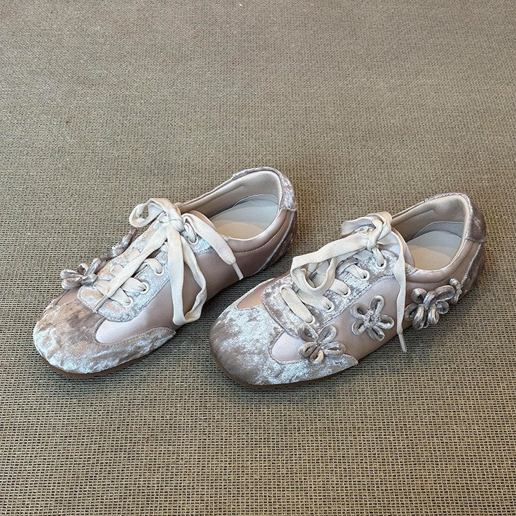 Damen trendige Sneaker mit floralem Dekor und komfortabler Sohlenstruktur R&B