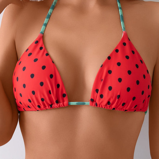 Damen Triangel-Bikini-Set mit auffälligem Fruchtdesign R&B